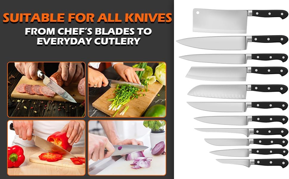 Rolling Knife Sharpener 1000/3000 Disc - Beech Wood Knife Sharpener with 1000 Diamond Grinding Disc & 3000 Ceramic Honing Disc - 4 Angles 15° 18° 20° & 22° Rolling Knife Sharpener for Straight Edge